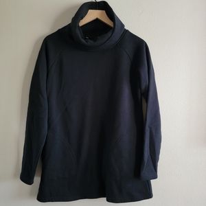 Dip cowl tunic sweater, M, Black